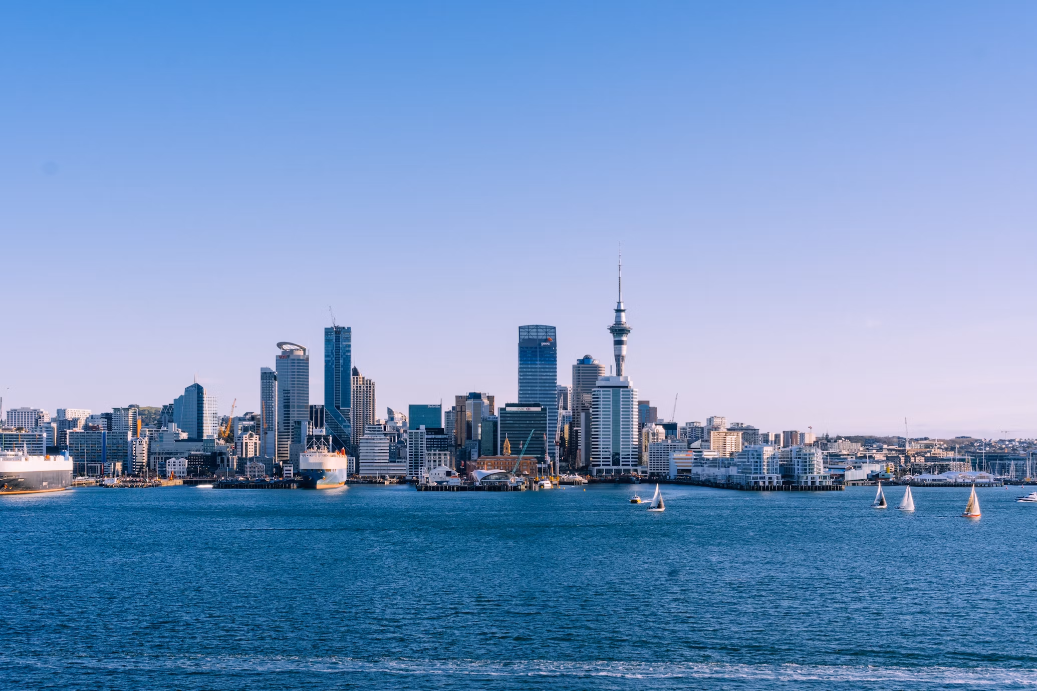 Auckland skyline and harbour