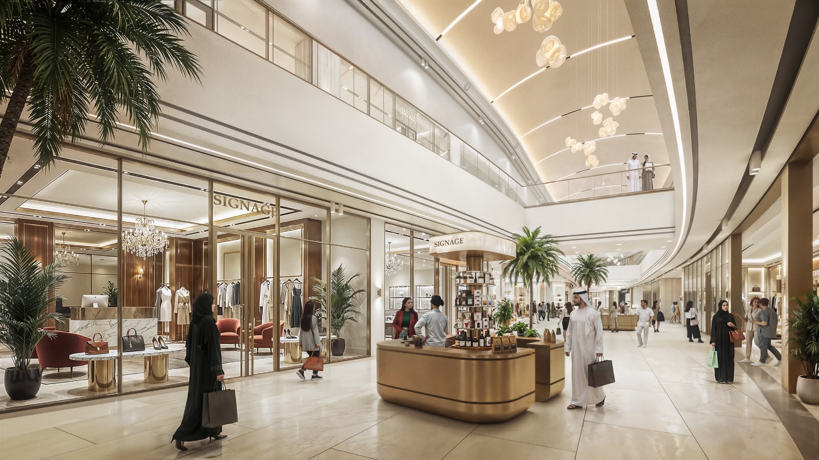 Piazza Roma retail and lobby concept