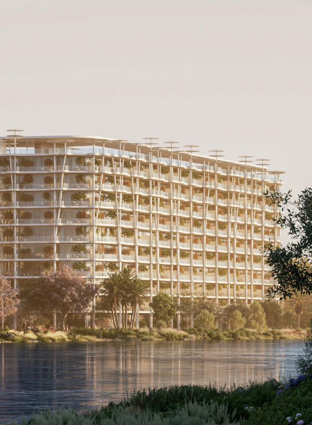 Sakura Gardens waterfront building render