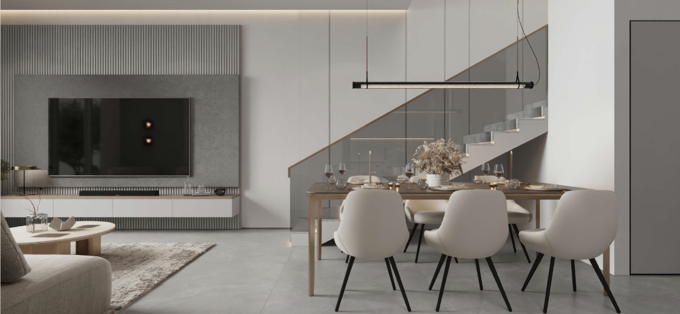 Sakura Gardens living and dining interior