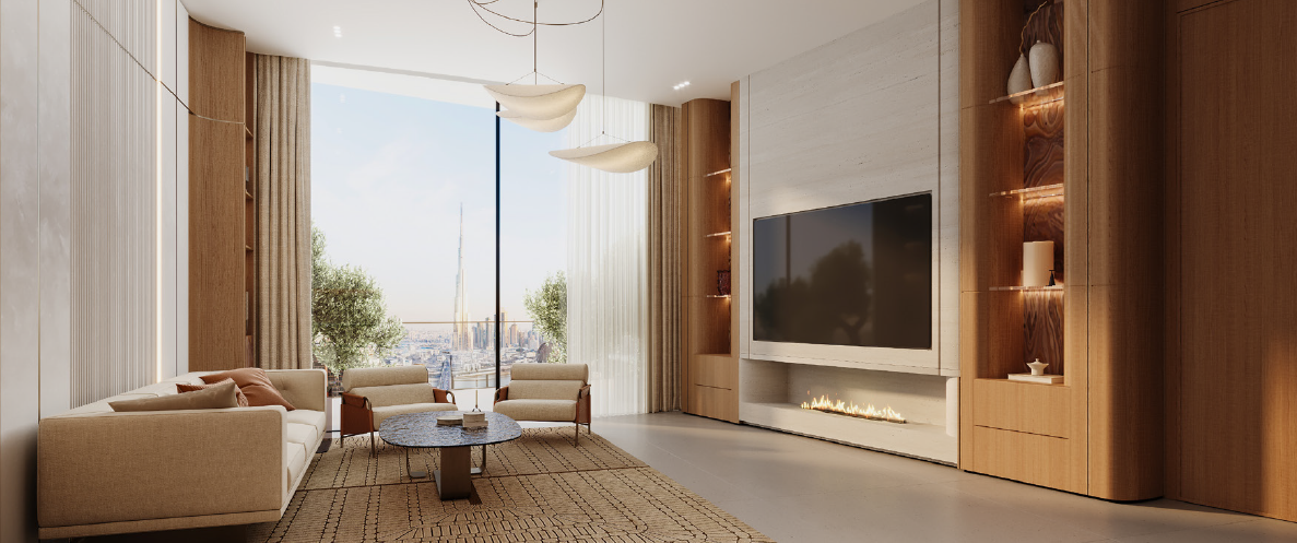Binghatti Skyflame living room interior