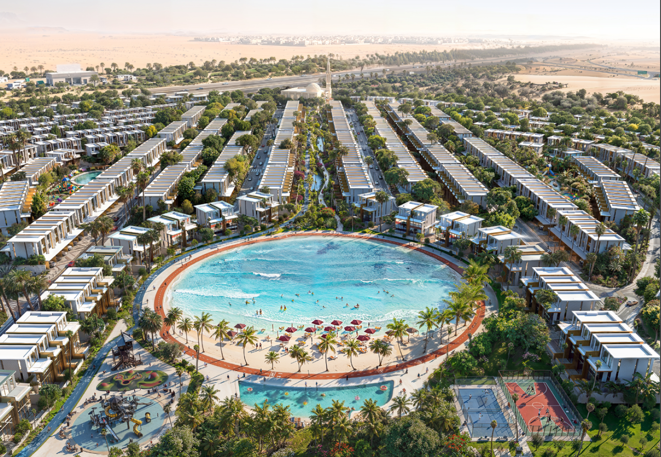 Tilal Binghatti villa community and lagoon masterplan
