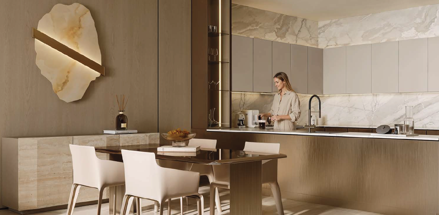 Binghatti Wraith kitchen and dining interior