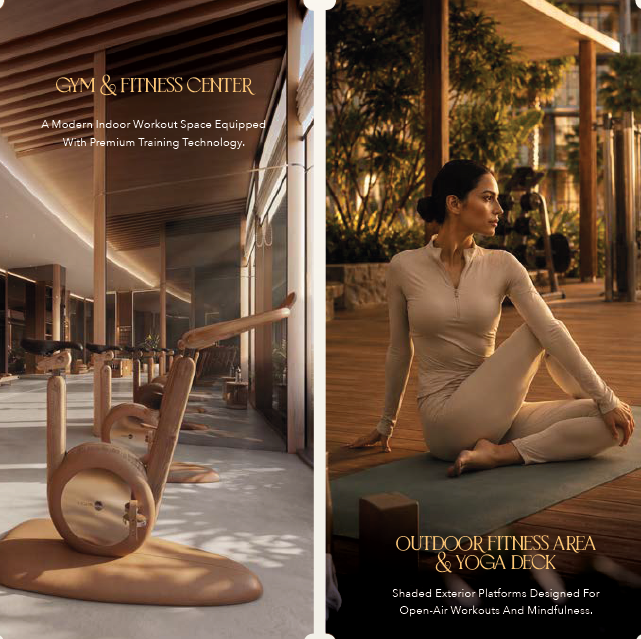 Binghatti Wraith gym and yoga amenity