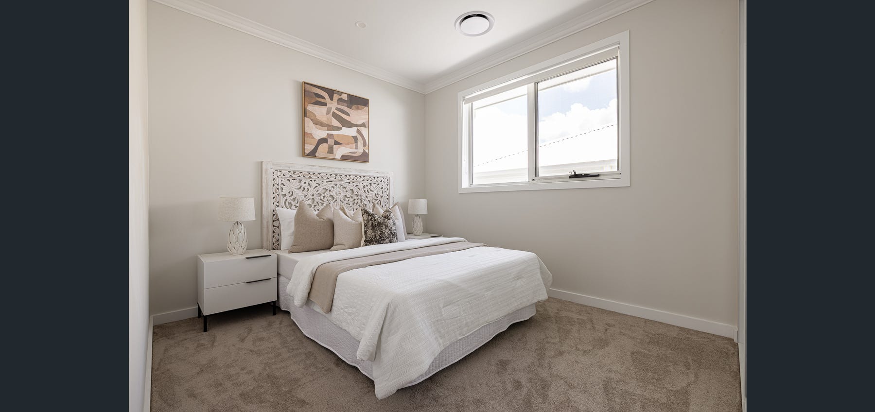 Completed secondary bedroom with natural light